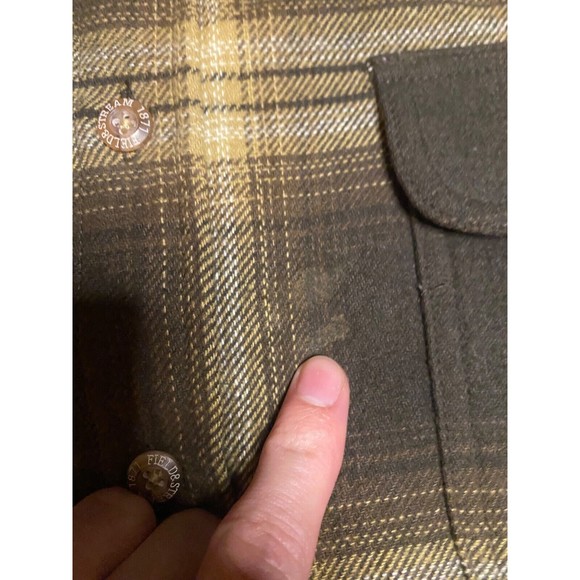 Vintage Field & Stream Shirt Button Down Heavy Warm Flannel Size L - Picture 3 of 6